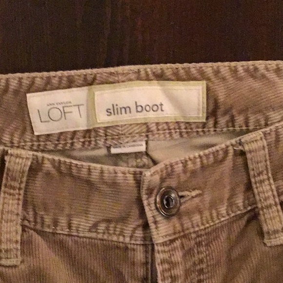 Loft Tan Cords- Size 8 Long - Slim Boot - Picture 3 of 8